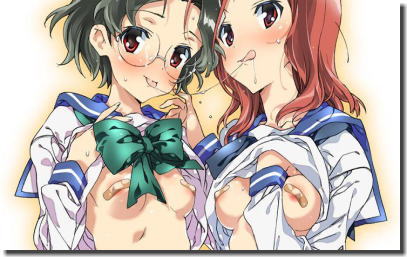 乳首に絆創膏を貼るが乳輪はポロリしてる二次元エロ画像 ②