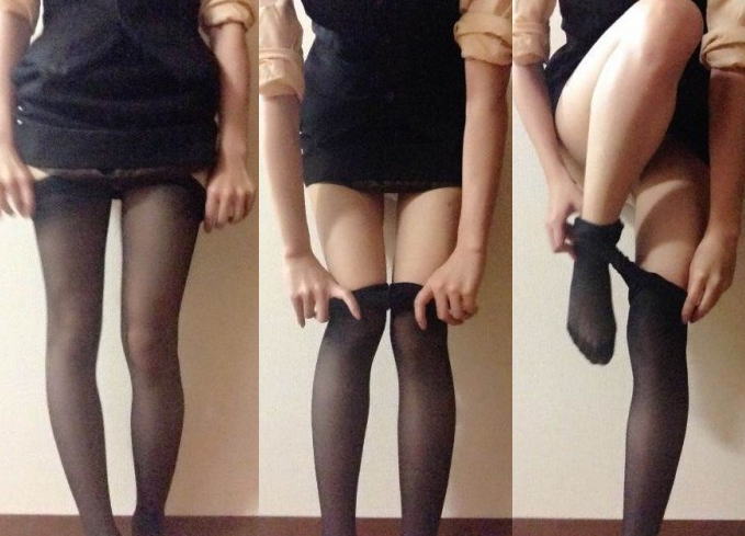 OL パンスト 脱ぐ 脱ぎ掛け エロ画像