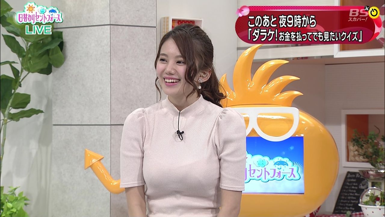 このお天気お姉さんのおっぱいでっかいなあ