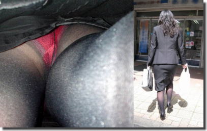OLのパンツ逆さ撮り！働く女性をローアングルで見たエロ画像 ③