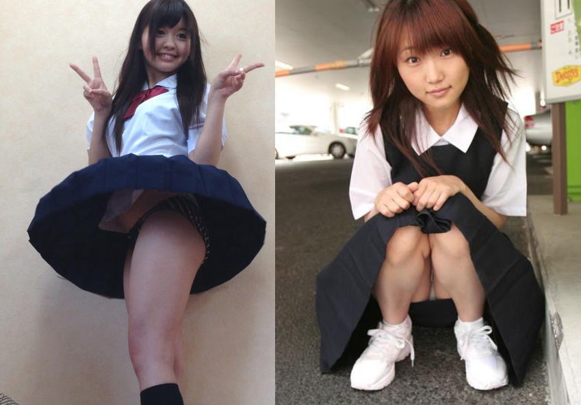 パンチラ JK 美人 女子校生 パンツ エロ画像