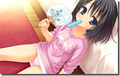 無防備にパンチラしてる女の子と目が合う二次元エロ画像 ②