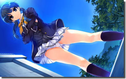 無防備にパンチラしてる女の子と目が合う二次元エロ画像 ④