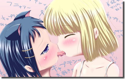 ディープキス・フレンチキス！濃厚な二次元レズキスエロ画像 ①