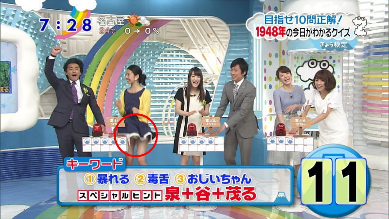 【GIFあり】　昨日のZIPでまたパンチラ放送事故ｗｗｗｗｗｗｗ（モロです）