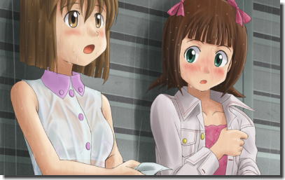 梅雨迫る！雨で下着が透けている二次元濡れ透けエロ画像 ③