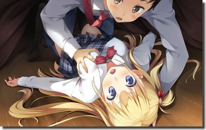 着衣おっぱいを鷲掴み！洋服越しに乳を揉む二次元エロ画像 ②