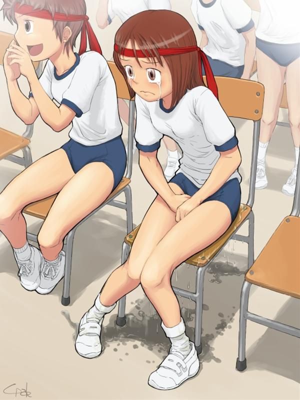 トイレ 間に合わない おしっこ お漏らし 二次元 エロ画像【17】