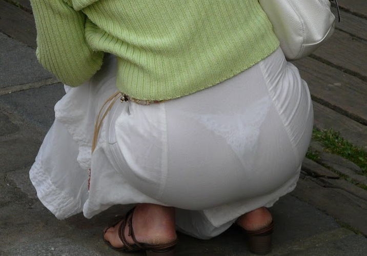 透けパン パンツ 街撮り Tバック エロ画像