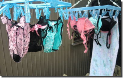 ブラジャーやパンツがベランダにある外干し下着のエロ画像 ②