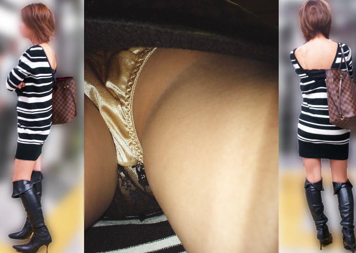 ミニスカギャル達を逆さ撮りしたパンチラ画像(20枚)