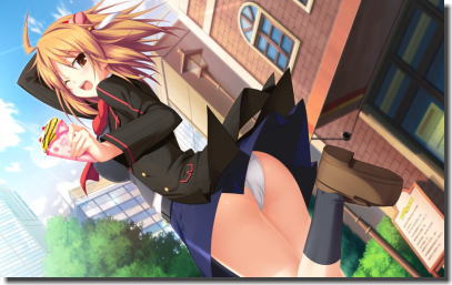 スカートをヒラリしてパンツがチラリした二次元エロ画像 ③