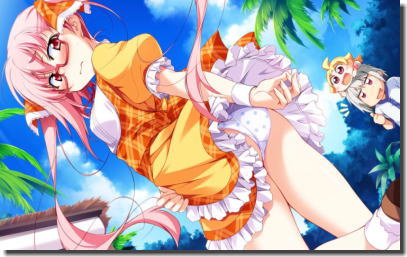 スカートをヒラリしてパンツがチラリした二次元エロ画像 ④