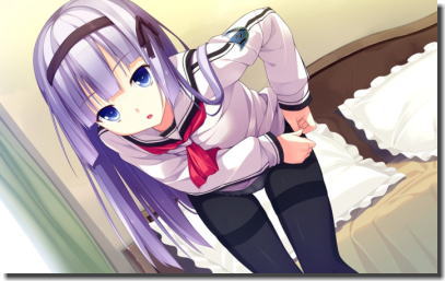 黒パンストを脱いだり穿いたり着替え中の二次元エロ画像 ①