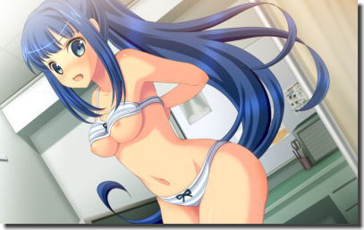 ブラのホックを外す脱ぎかけブラジャーの二次元エロ画像 ④