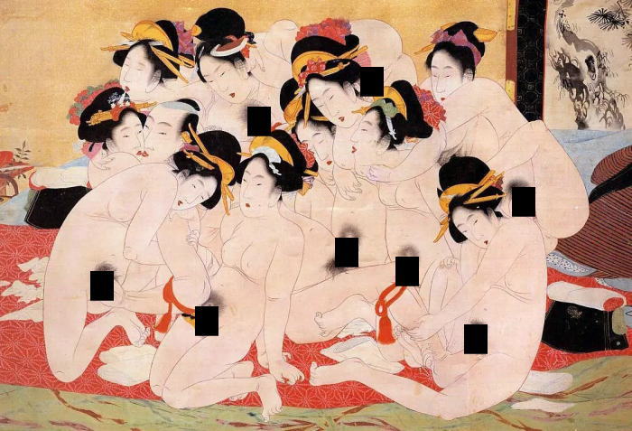 女はマンコとケツ、オッパイなんて言ってるのは単なるマザコン、ということが春画で証明される