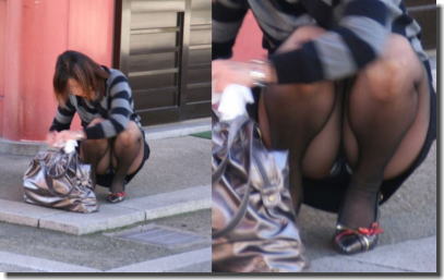 パンツを街撮り！ラッキーパンチラストリートのエロ画像 ②