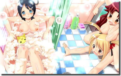 泡風呂でゴージャスなバスタイムを楽しむ二次元エロ画像 ①