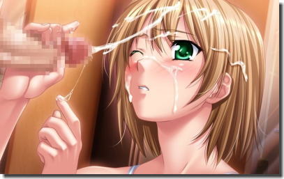 顔射ぶっかけで可愛い顔が精子べとべとな二次元エロ画像 ①