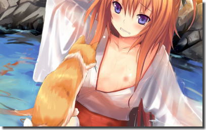 巫女服でパンチラ・パンモロ・胸チラしてる二次元エロ画像 ②