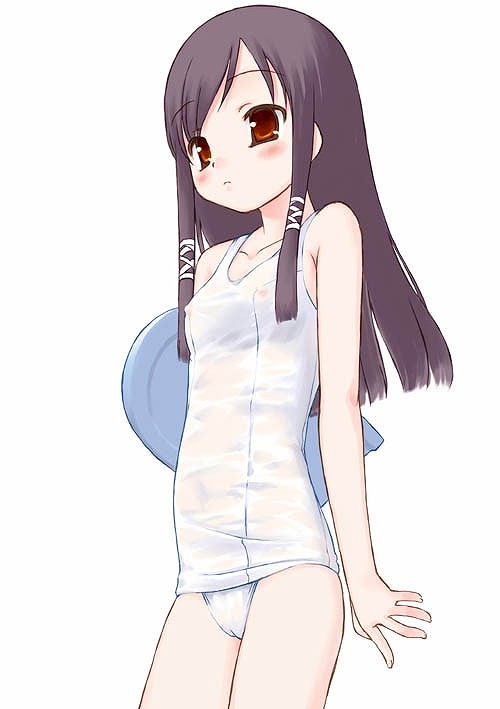 白スク 乳首 透ける 二次元 スクール水着 エロ画像【22】