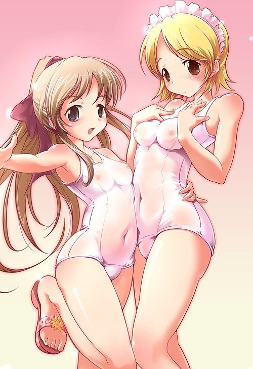白スク 乳首 透ける 二次元 スクール水着 エロ画像【24】
