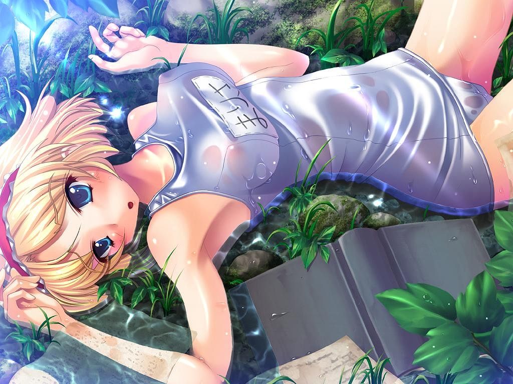 白スク 乳首 透ける 二次元 スクール水着 エロ画像【27】