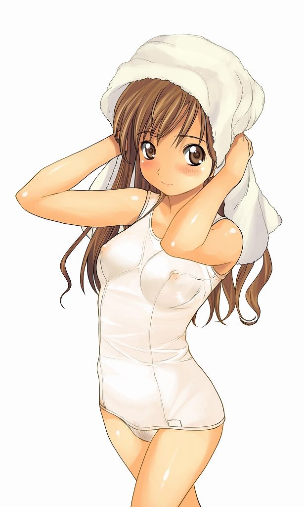 白スク 乳首 透ける 二次元 スクール水着 エロ画像【28】