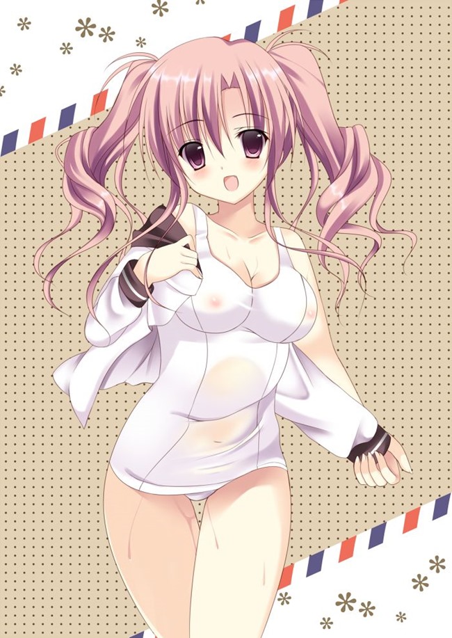 白スク 乳首 透ける 二次元 スクール水着 エロ画像【31】