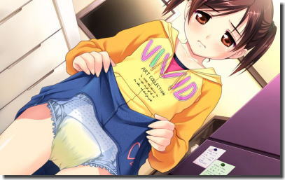 おむつ穿いておしっこやうんちをお漏らしする二次元エロ画像 ④