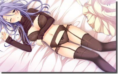 黒いパンツとガーターベルトの超セクシーな二次元エロ画像 ①
