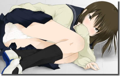 白色パンツを穿いている純白女子校生の二次元エロ画像 ②