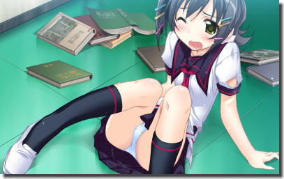 白色パンツを穿いている純白女子校生の二次元エロ画像 ④