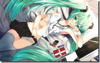 緑の縞パンと言えば初音ミクの二次元エロ画像 ②