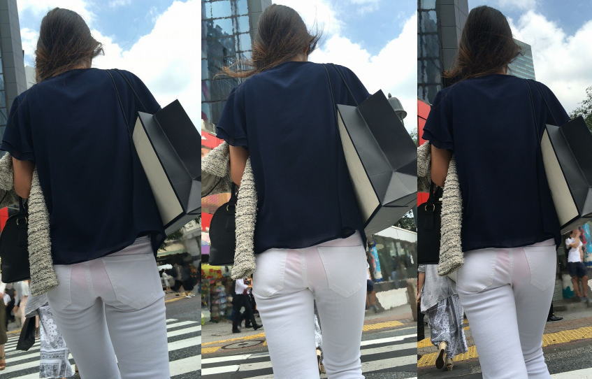 【ちんぴく尾行】ピンクのおぱんちゅスケスケのお姉さん発見!尾行開始wwww
