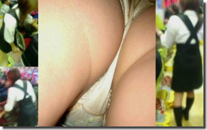 パチンコ店で働く女性店員のパンチラを逆さ撮りしたエロ画像 ③