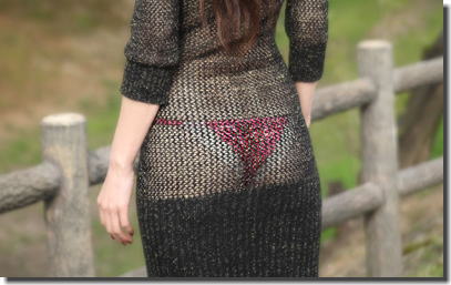 まじパンツ透け過ぎて丸分かりな透けパン女子のエロ画像 ④