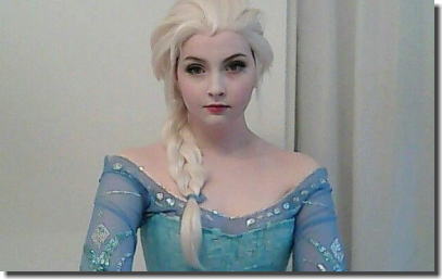 外国人がアナと雪の女王のエルサのコスプレしてる画像集 ①