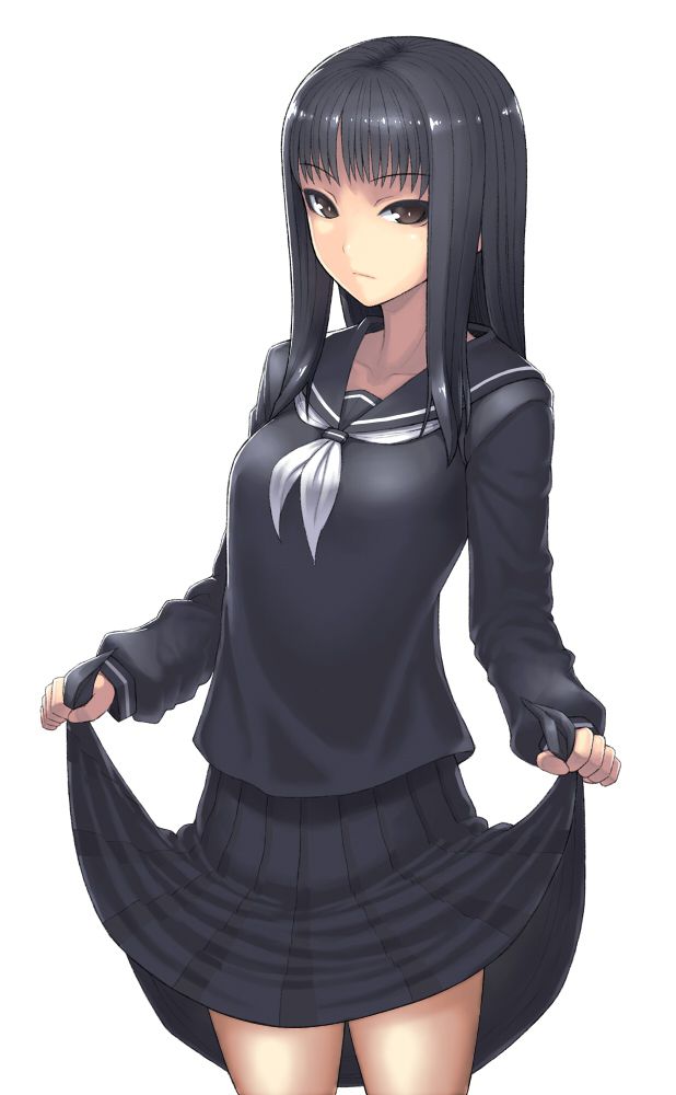 JK シック 冬用 セーラー服 二次元 エロ画像【7】