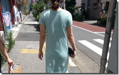 パンツとブラジャーが同時に透ける透けパン透けブラエロ画像 ②