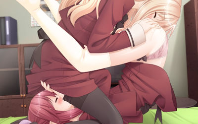 女同士でマンコを舐めるレズクンニの二次元エロ画像 ①