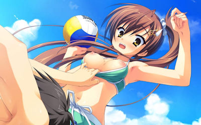 二次元美少女の水着ポロリハプニング画像 ①