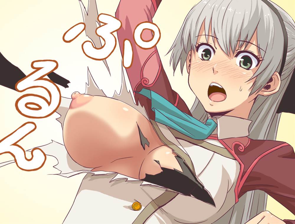 巨乳おっぱいが片乳ポロリした二次元エロ画像