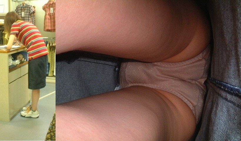 アパレル ショップ 店員 逆さ撮り パンチラ エロ画像【14】