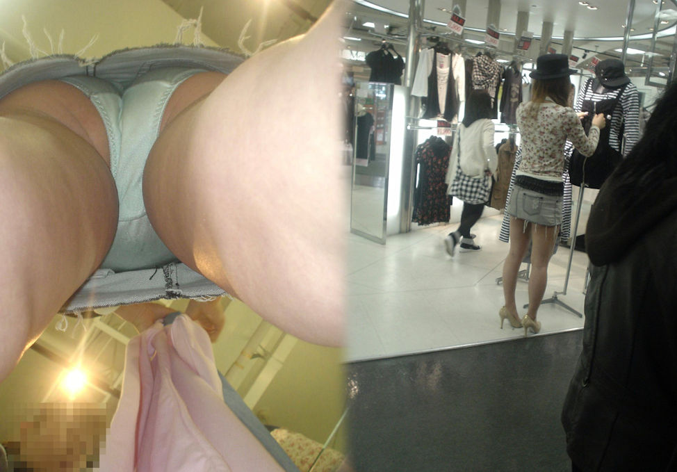 アパレル ショップ 店員 逆さ撮り パンチラ エロ画像【35】