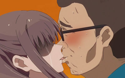 キスの相手がおっさんの二次元エロ画像 ①