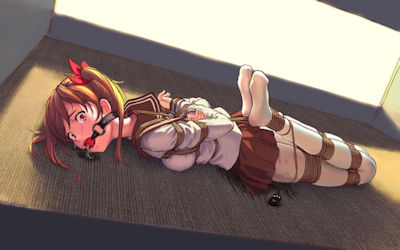 ギチギチに緊縛！縛りがきつい二次元エロ画像 ③