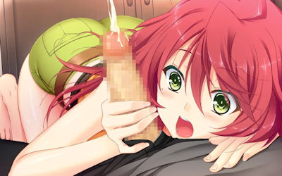 ビュルッ！と手コキで射精させてる二次元エロ画像 ①
