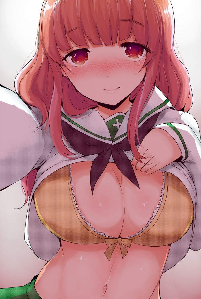 ブラジャー 赤面 たくし上げ 二次元 エロ画像【2】