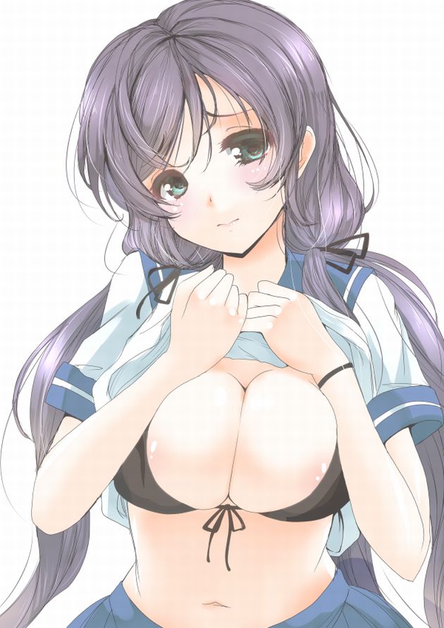 ブラジャー 赤面 たくし上げ 二次元 エロ画像【7】